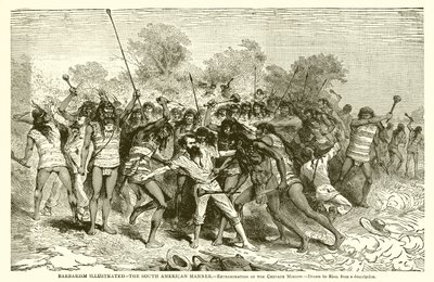 Barbarie illustrata--Il modo sudamericano.--Sterminio della missione Crevaux da English School