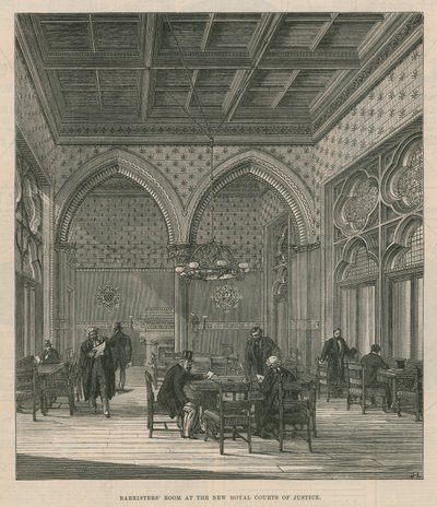 Sala degli Avvocati nelle nuove Corti Reali di Giustizia da English School