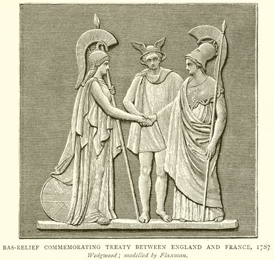 Bassorilievo commemorativo del trattato tra Inghilterra e Francia, 1787 da English School