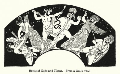 Battaglia degli Dei e dei Titani (litografia) da English School