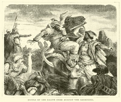 Battaglia del califfo Omar contro i Sassanidi da English School