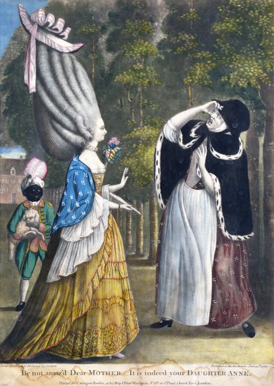 Non essere stupita cara madre - È davvero tua figlia Anne, da un disegno originale di Grimm, stampato per Carington Bowles, Londra, pub. 1774 da English School