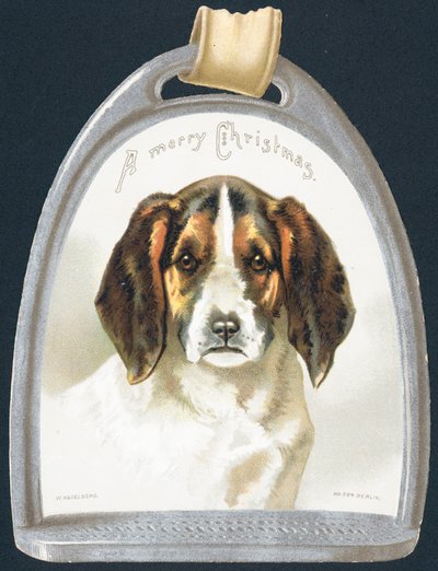 Etichetta del beagle, Cartolina di Natale da English School