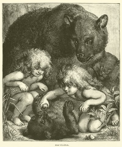 Bambini orsi (incisione) da English School