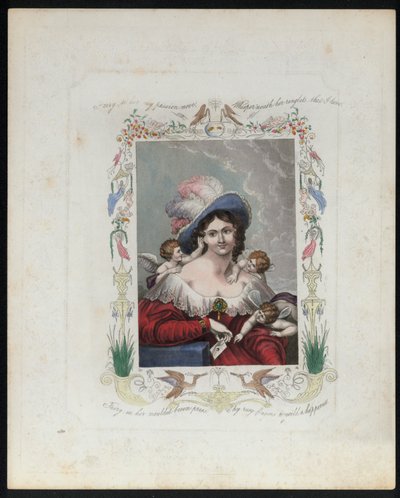 Bella donna circondata da fate da English School