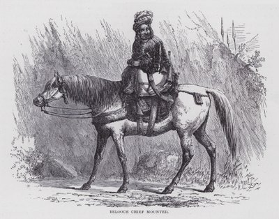 Capo Beluci a cavallo (incisione) da English School