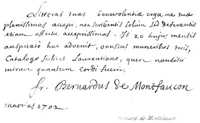 Bernard de Montfaucon da English School