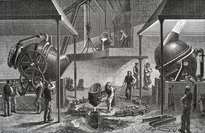 Processo Bessemer, acciaierie di Sheffield da English School