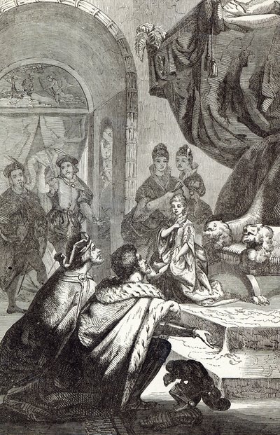 Fidanzamento della principessa francese con Riccardo II, illustrazione da 