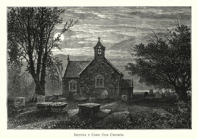 Vecchia Chiesa di Bettws y Coed (incisione) da English School