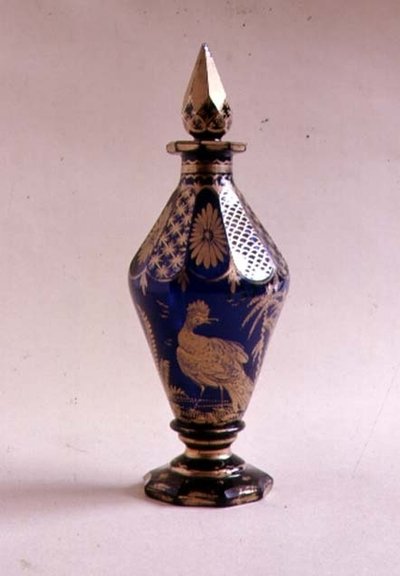 Bottiglia per condimenti bi-conica con tappo a spirale, 1765-70 da English School