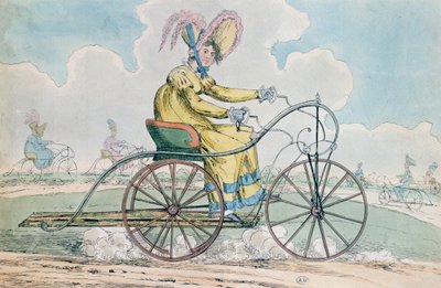 Bicicletta a tre ruote, il passatempo delle signore, 1819 da English School