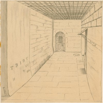 Passeggiata della gabbia degli uccelli alla prigione di Newgate da English School