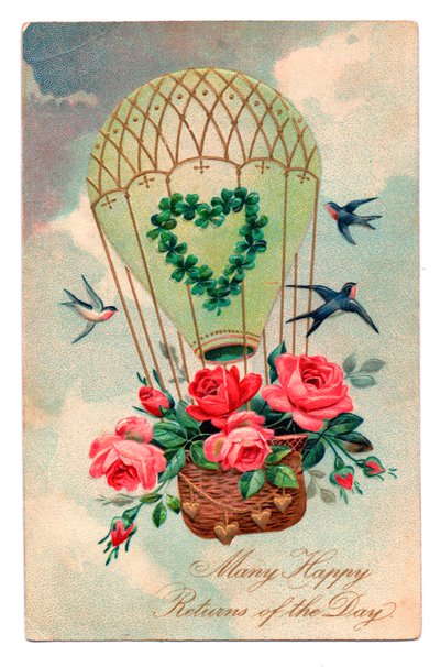 Cartolina di compleanno, c.1907 da English School