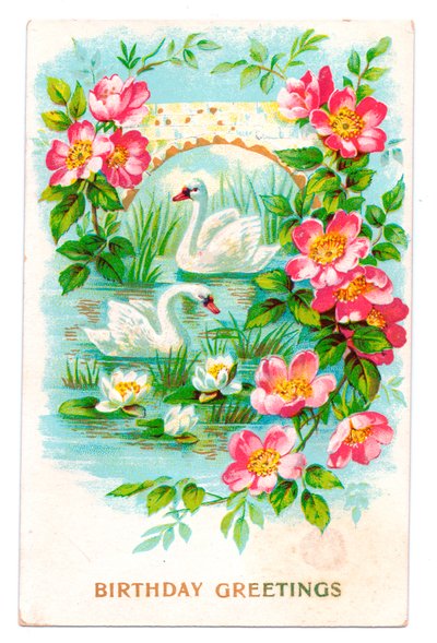 Cartolina di compleanno, c.1907 da English School
