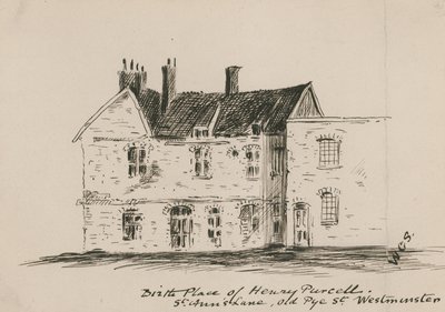 Luogo di nascita di Henry Purcell, St Anns Lane, Old Pye Street, Westminster da English School