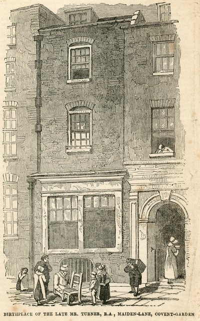Luogo di nascita di J M W Turner in Maiden Lane da English School