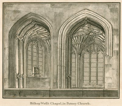 Cappella di Bishop West, Chiesa di Putney, Londra da English School