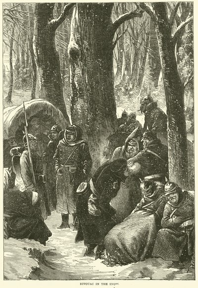 Bivacco nella neve, novembre 1870 da English School