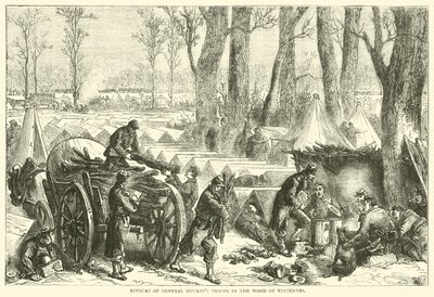 Bivacco delle truppe del Generale Ducrot nel bosco di Vincennes, ottobre 1870 da English School