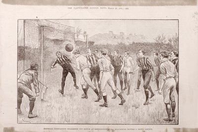Blackburn Rovers vs. Nottingham County al Kennington Oval, da The Illustrated Sporting and Dramatic News, 23 marzo 1891 da English School