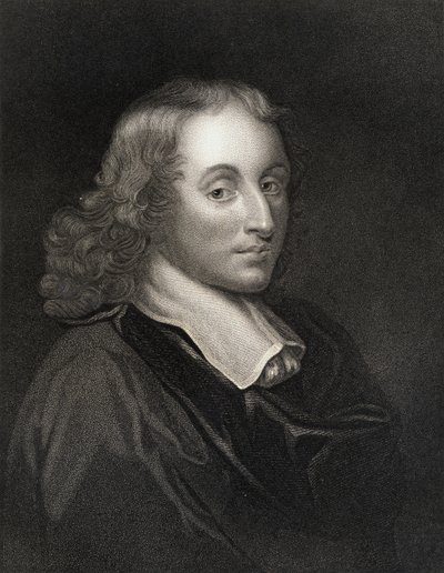 Blaise Pascal (1623-62) da Galleria di Ritratti, pubblicato nel 1833 da English School