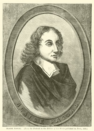 Blaise Pascal (incisione) da English School