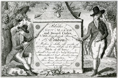 Blake, Fabbricante di Armi e Spade, etichetta della cassa delle armi da English School