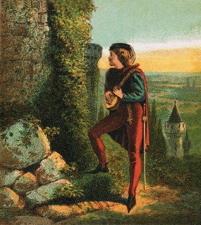 Blondel nella prigione di Riccardo da English School