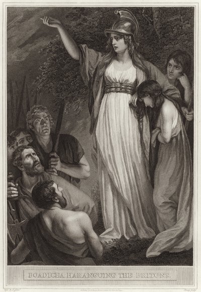 Boadicea che arringa i Britanni da English School
