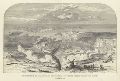 Bombardamento di Sebastopoli da parte degli eserciti e flotte alleati britannici e francesi, 17 ottobre 1854 da English School