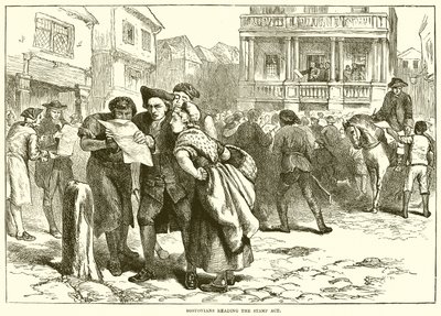I bostoniani leggono lo Stamp Act da English School
