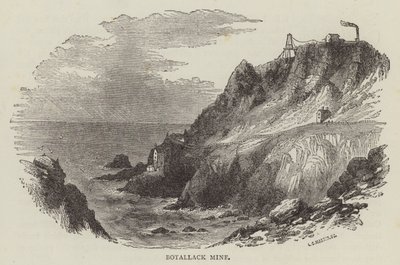 Miniera di Botallack (incisione) da English School