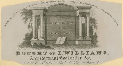 Comprato da I Williams, libraio di architettura da English School