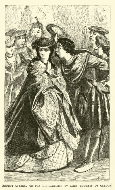 Ricompensa offerta agli Highlander da Jane, Duchessa di Gordon da English School