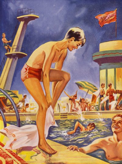 Ragazzo che si asciuga in piscina da English School