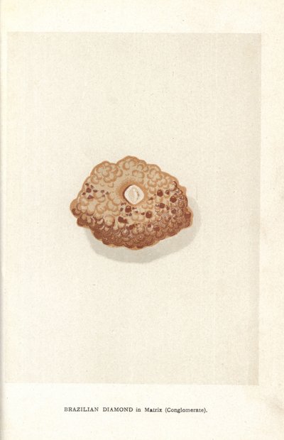 Diamante brasiliano nella matrice (conglomerato), da 