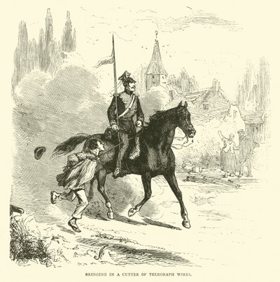 Portare un tagliatore di fili telegrafici, settembre 1870 da English School