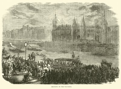 Portando i feriti, novembre 1870 da English School