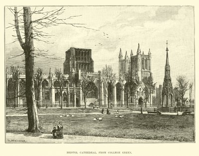 Cattedrale di Bristol, da College Green da English School