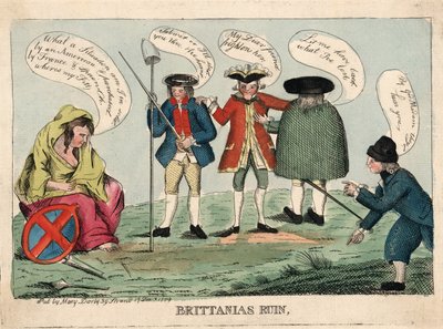 La rovina di Britannia, pub. 1779 da English School