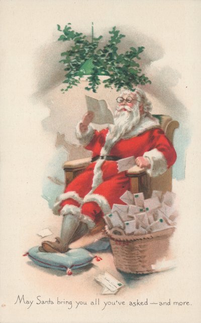Cartolina di Natale britannica da English School