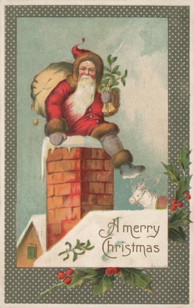 Cartolina di Natale britannica da English School