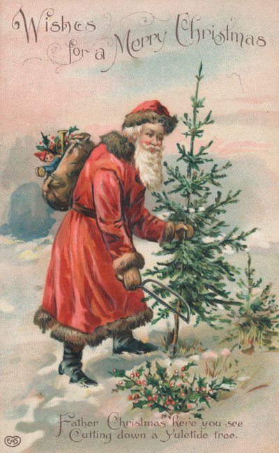 Cartolina di Natale britannica da English School