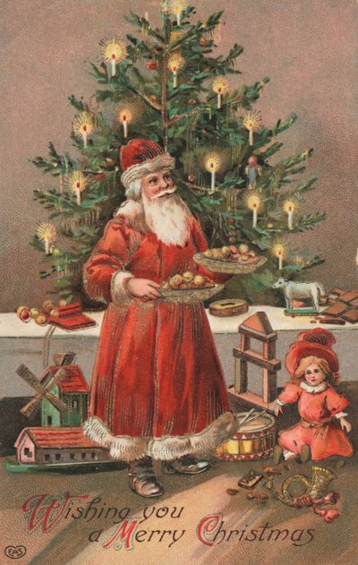Cartolina di Natale britannica da English School