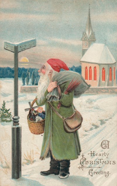 Cartolina di Natale britannica da English School