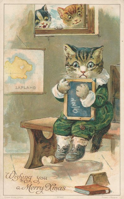 Cartolina di Natale britannica da English School