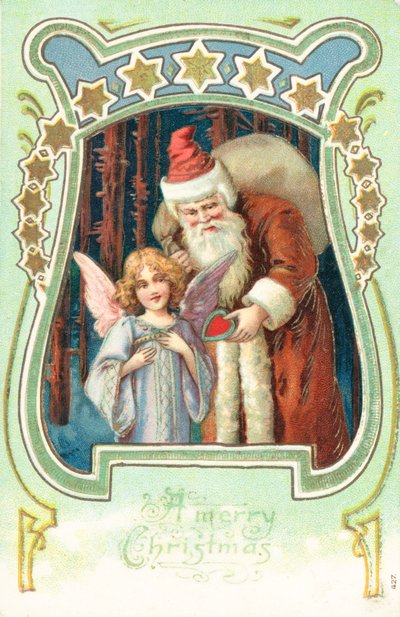 Cartolina di Natale britannica da English School
