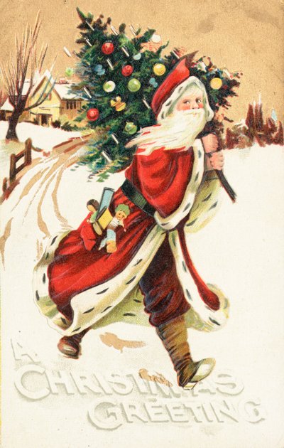 Cartolina di Natale britannica da English School