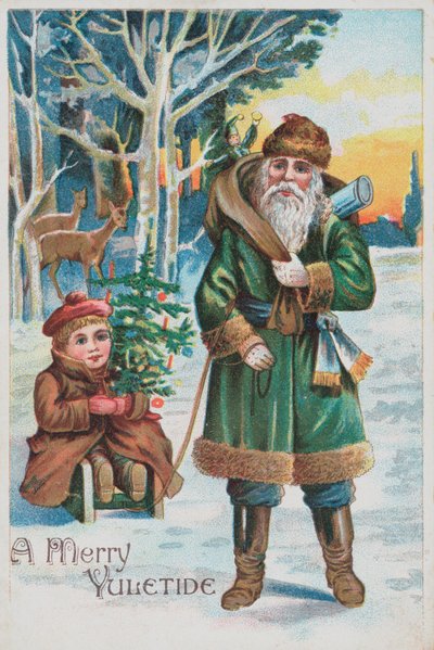 Cartolina di Natale britannica da English School